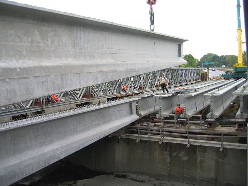 Wallkill River Concrete Bridge in Middletown, New York